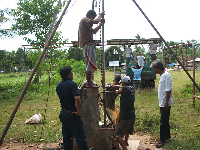 Deep well 120ft installation, Siquijor island