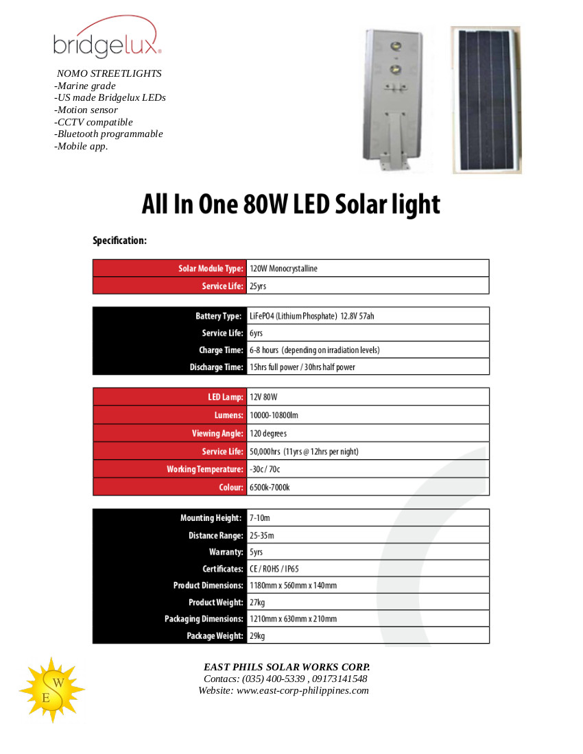 80W streetlight