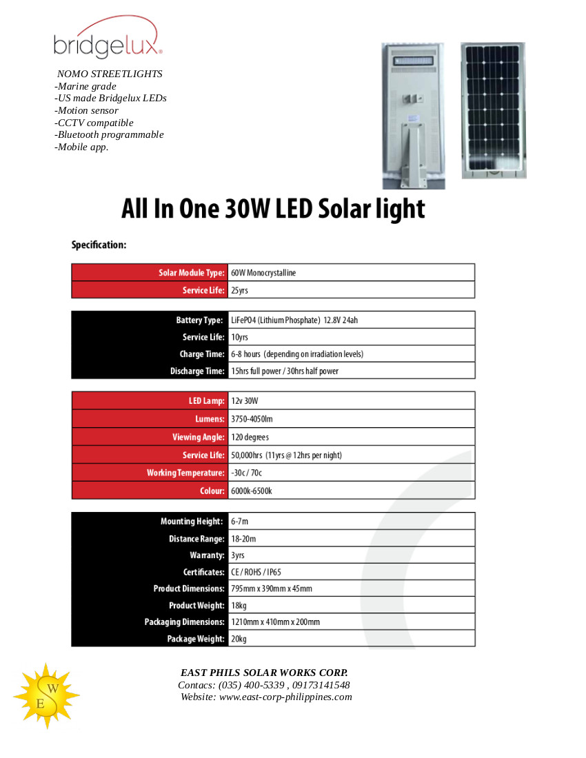 30W streetlight